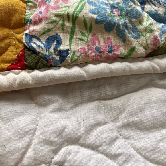 Vintage Patchwork Quilt – Handmade – 85” x 75” - Picture 8 of 12